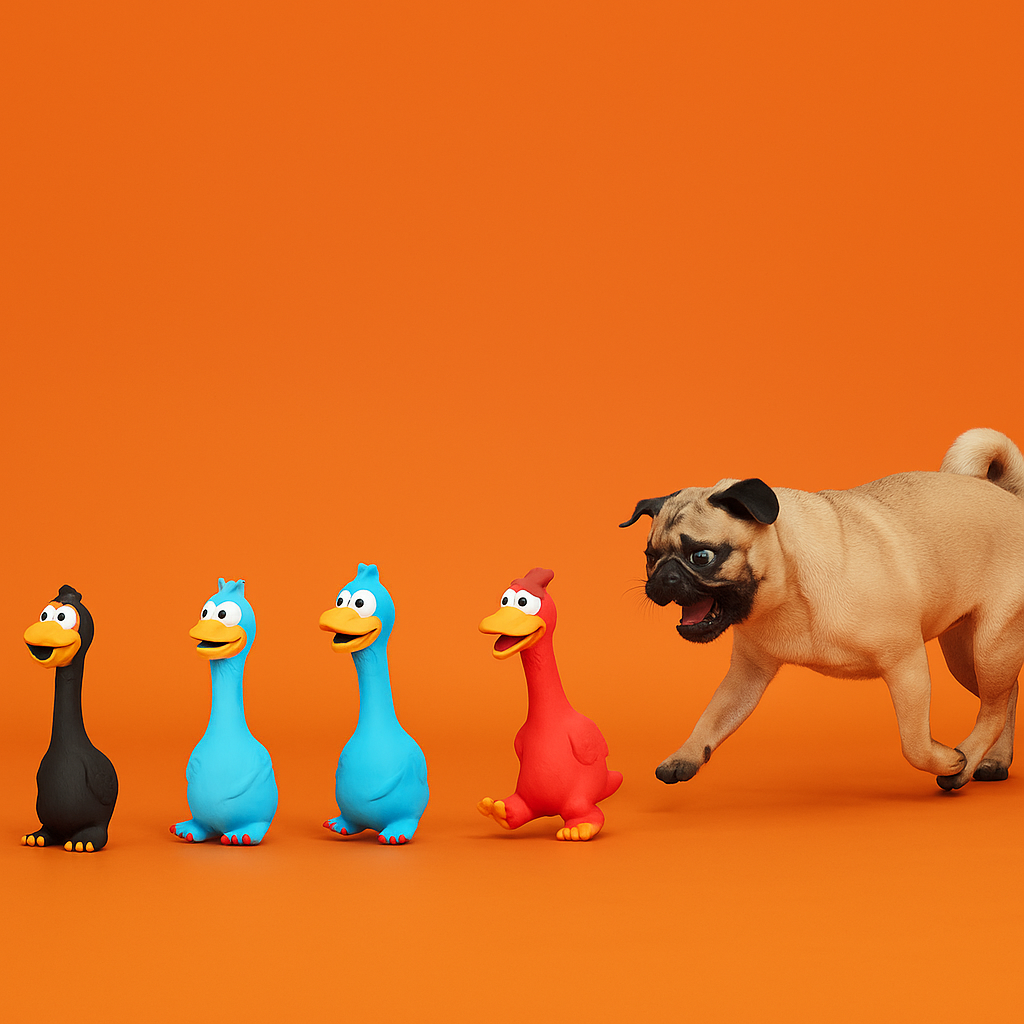 Squawk & Chew Chicken Toy